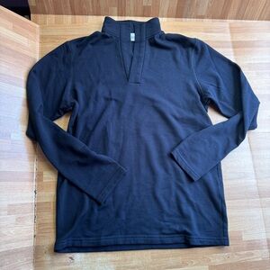 Blue and Cream navy blue collared long sleeve pullover shirt size XS